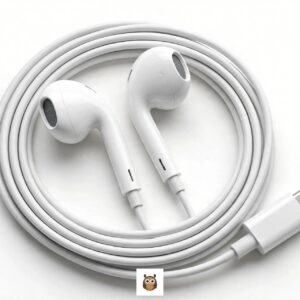 USB-C Wired Earphones – In-Ear with Mic & Volume Control (Type-C Android & iPhone 15+)