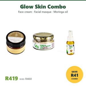 Glow Skin Combo – Face cream, Facial masque, Moringa oil