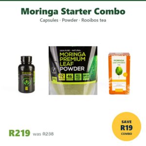 Moringa Starter Combo – Capsules, Powder, Rooibos tea